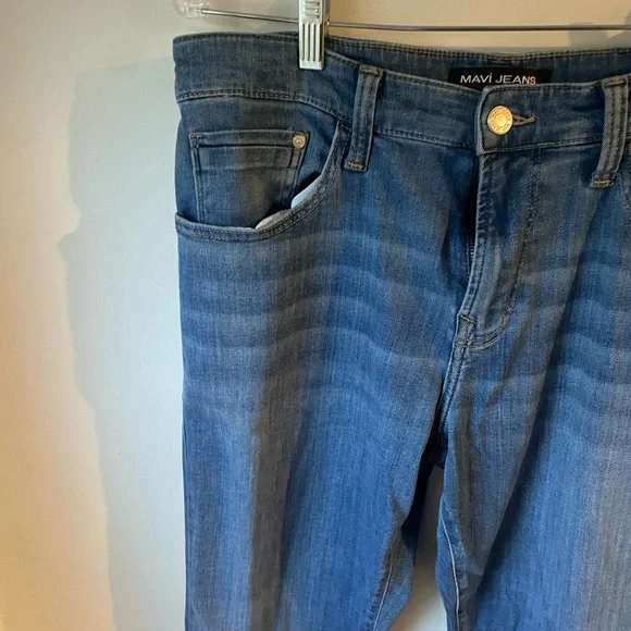 Mavi Matt Jeans Mens Size 33 x 30 Relaxed Straight Leg Stretch Medium Wash - Picture 2 of 7